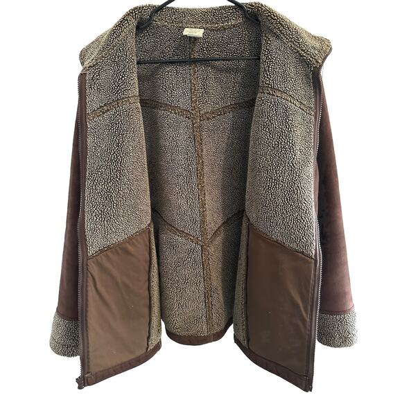 Cabela's Womens Sherpa Fleece Lined Zip Up Jacket Chocolate Brown Outdoors Cozy - Picture 3 of 10